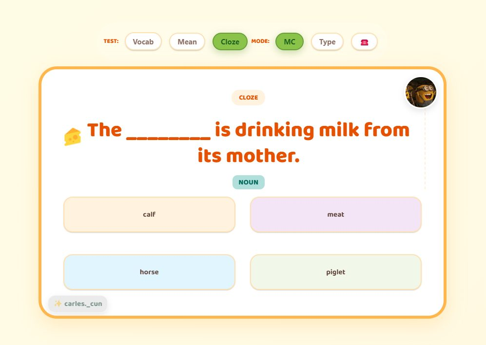Vocabulary In Use Elementary – Deck Anki 50 unit (A1–A2)