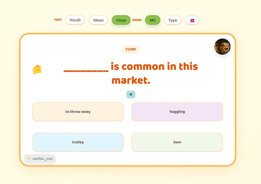 Vocabulary In Use Pre-intermediate & Intermediate – Deck Anki 100 units (A2–B1)